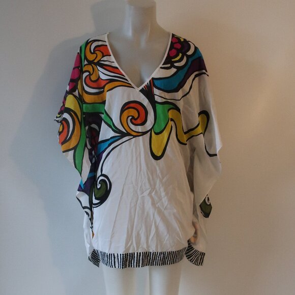 Trina Turk Multicolor Abstract Print Top - Picture 1 of 6